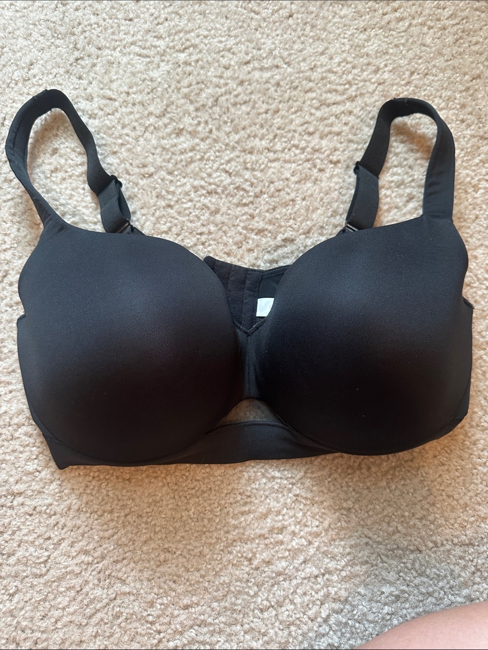 Cacique Black Mesh-Panel Bra